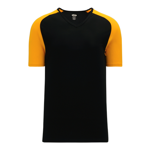 Athletic Knit V-Neck Baseball Jersey with Contrasting Shoulders (BA1375)